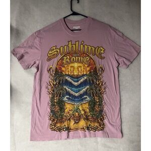 Sublime Shirt with Rome 2019 Summer Tour Band Tee Pink Size XS Short Sleeve